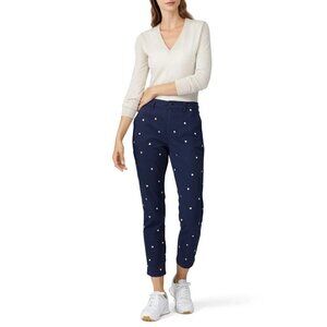 J. Crew Vintage straight pants polka dot stretch chino AB649 25 blue